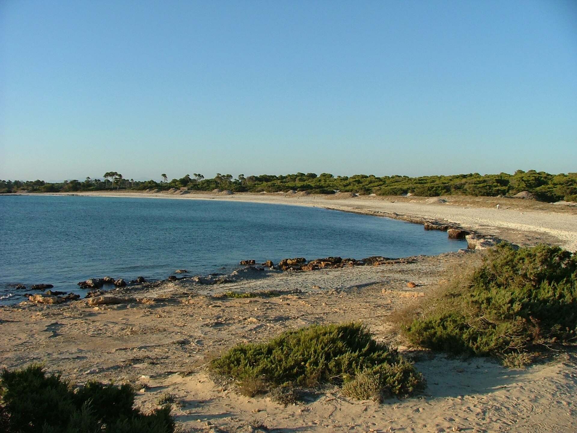 Playa de Es Caragol en la costa sur de Mallorca
