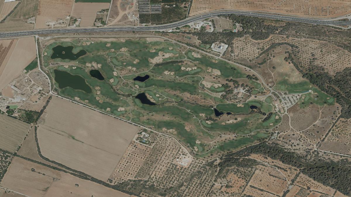 Vista aérea de Golf Son Gual y su entorno