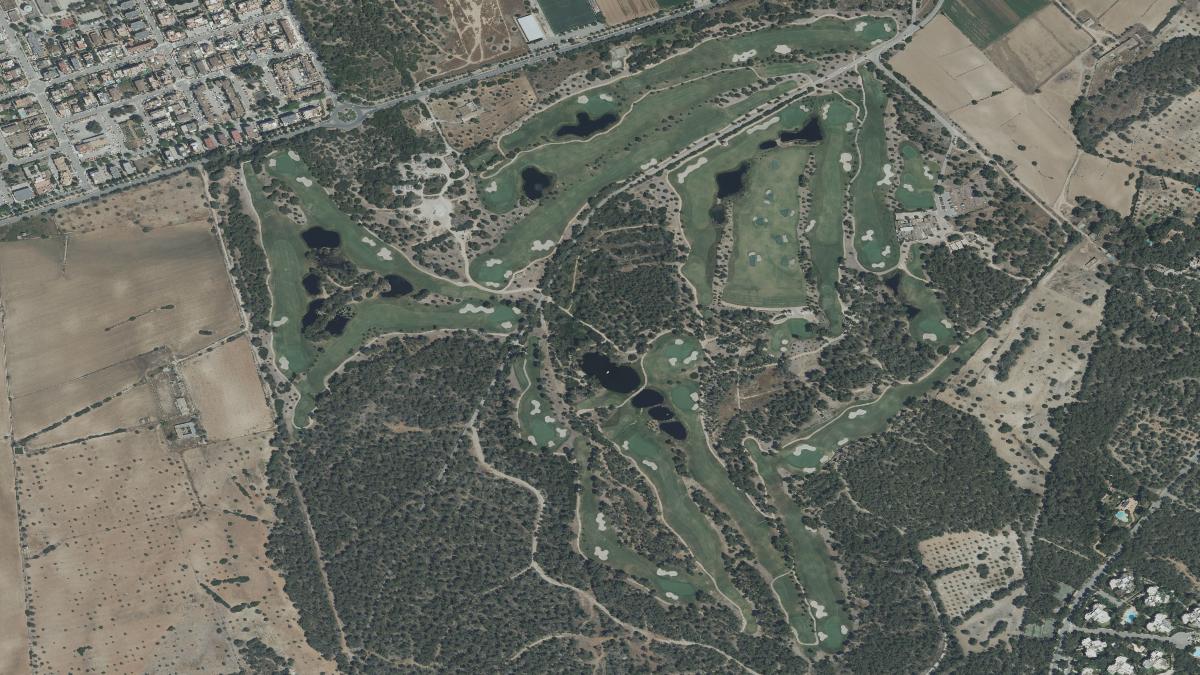 Vista aérea de T Golf Calvia y su entorno